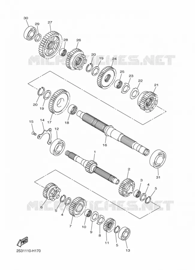 TRANSMISSION Yamaha MOTO 1700 2017 VMAX  VMX17H