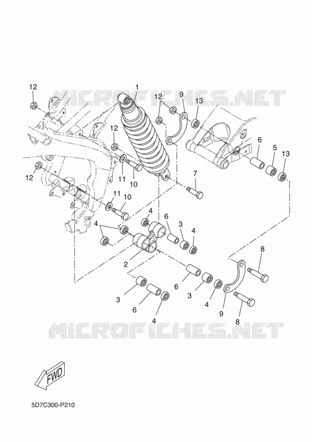 AMORTISSEUR ARRIERE Yamaha MOTO 125 2018 MT  MT125-A