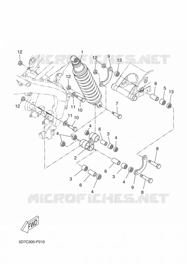 AMORTISSEUR ARRIERE Yamaha MOTO 125 2018 MT  MT125-A