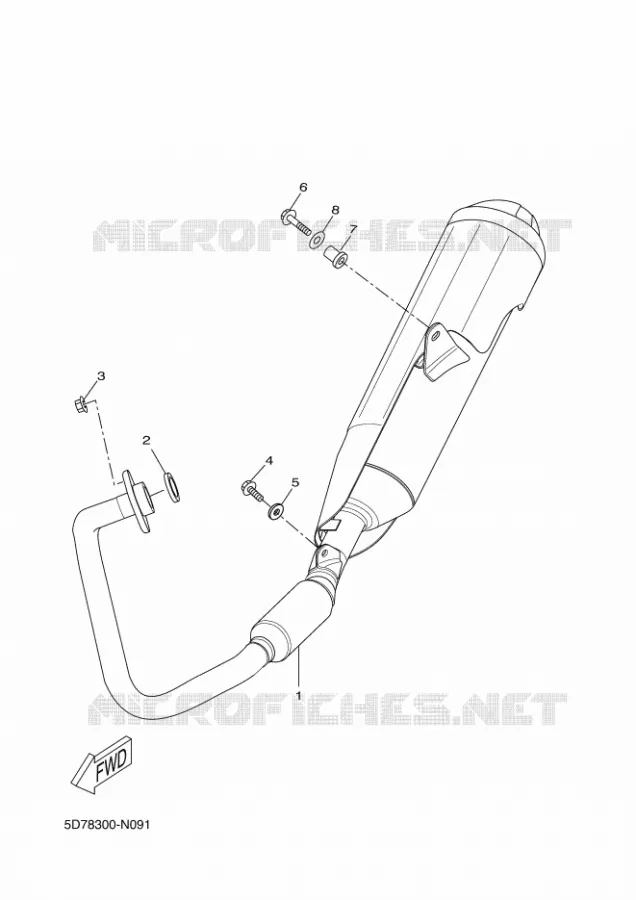 ESCAPAMENTO Yamaha MOTO 125 2018 MT  MT125-A