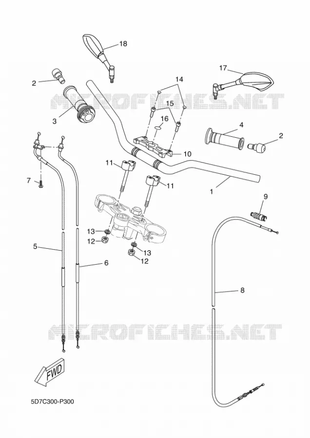 GUIDAO E CABOS Yamaha MOTO 125 2018 MT  MT125-A