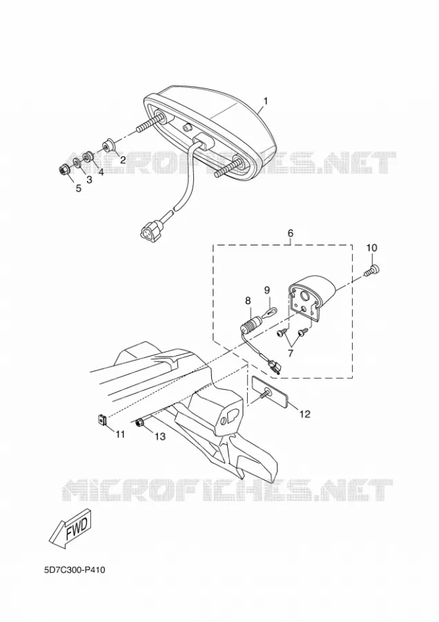 LANTERNA TRASEIRA Yamaha MOTO 125 2018 MT  MT125-A