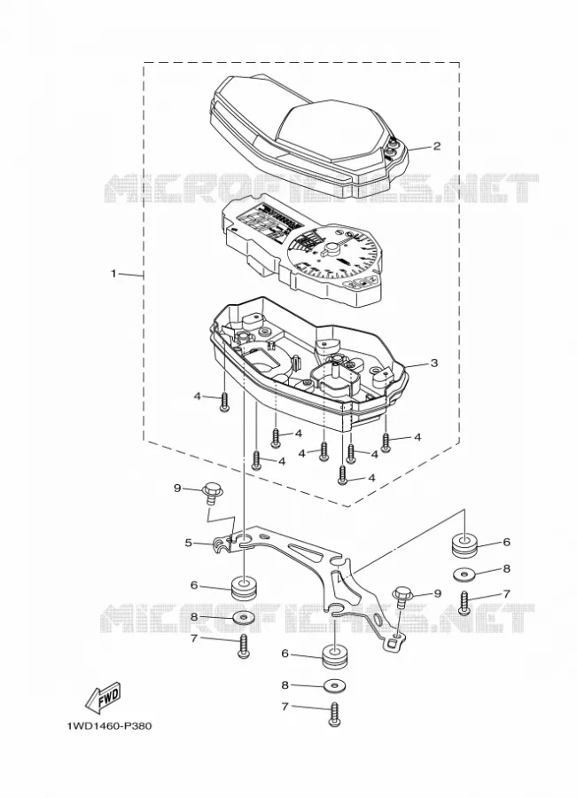 COMPTEUR  Yamaha MOTO 300 2018 R3  YZF-R3A