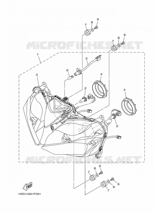PHARE  Yamaha MOTO 300 2018 R3  YZF-R3A