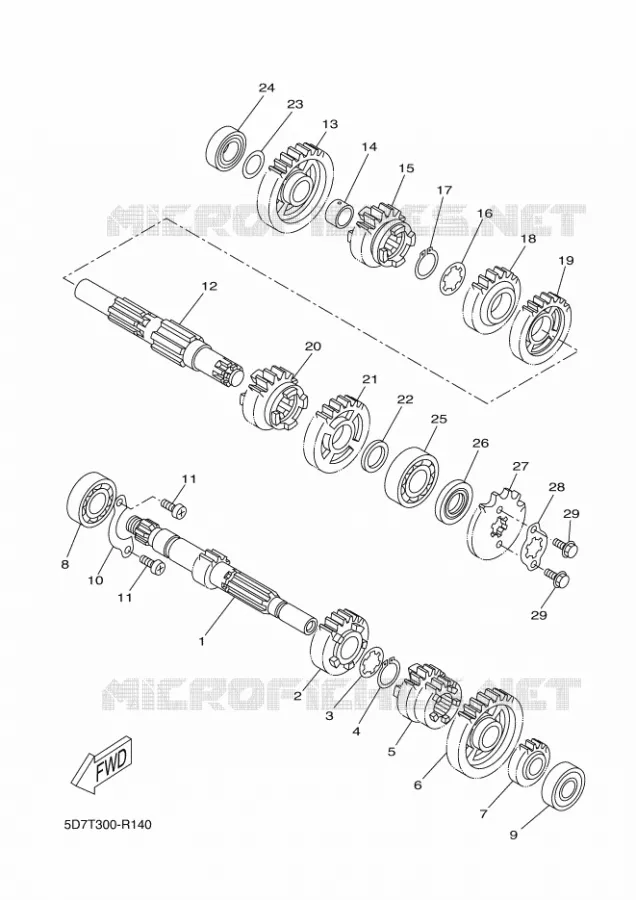 TRANSMISSION Yamaha MOTO 125 2018 R125  YZF-R125A