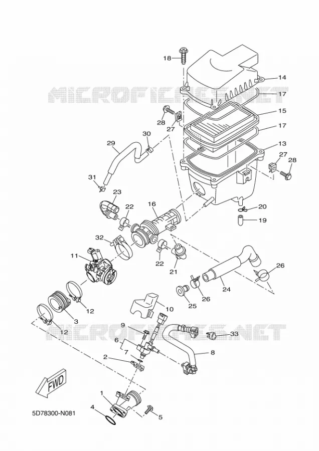 ADMISSION Yamaha MOTO 125 2018 R125  YZF-R125A