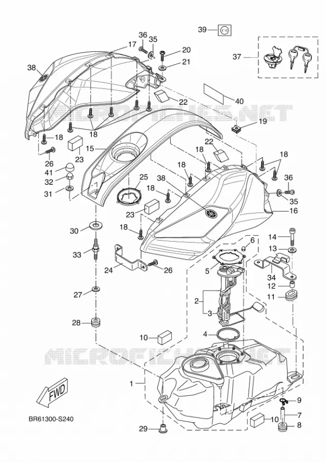 RESERVOIR A ESSENCE Yamaha MOTO 125 2018 R125  YZF-R125A
