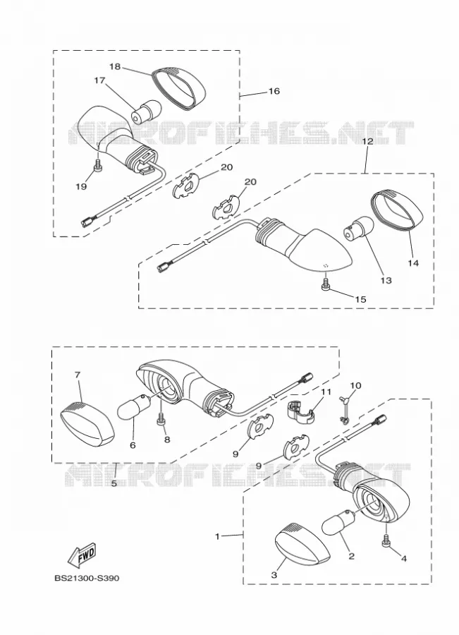 CLIGNOTANT Yamaha MOTO 900 2018 MT  MTN850-A