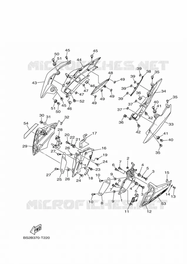 COUVERCLE LATERAL Yamaha MOTO 900 2018 MT  MTN850-A