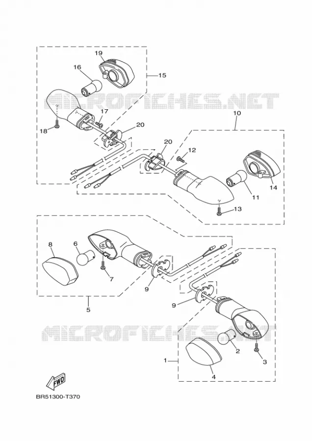 CLIGNOTANT Yamaha MOTO 250 2018 R25  YZF-R25A