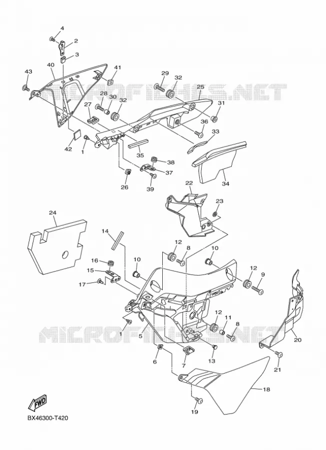 CARENAGES 3 Yamaha MOTO 1000 2018 R1  YZF-R1