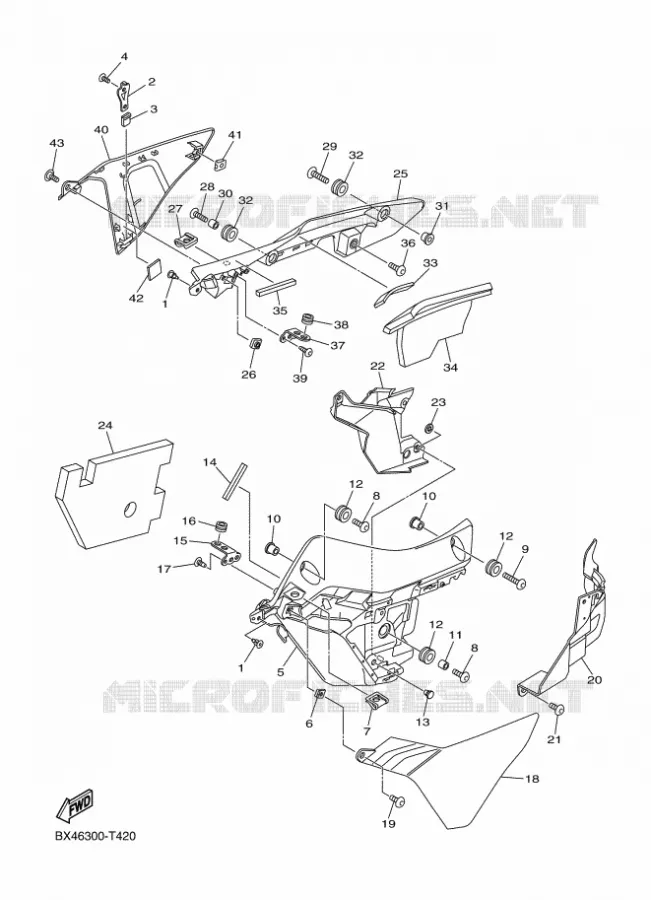 COWLING 3 Yamaha MOTO 1000 2018 R1  YZF-R1