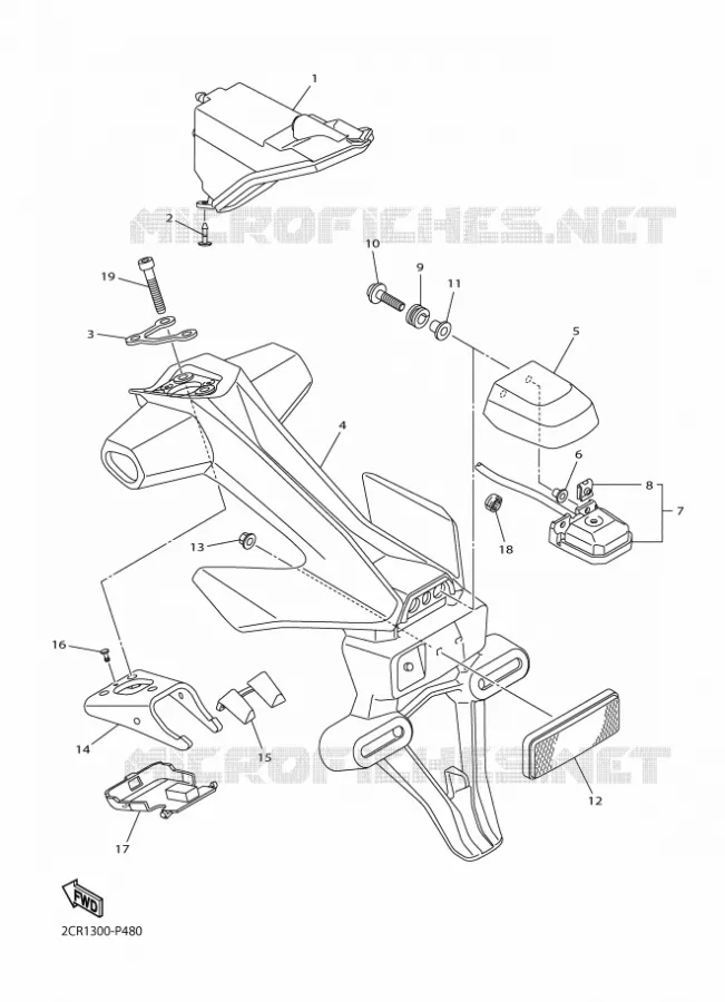 FEU ARRIERE Yamaha MOTO 1000 2018 R1  YZF-R1