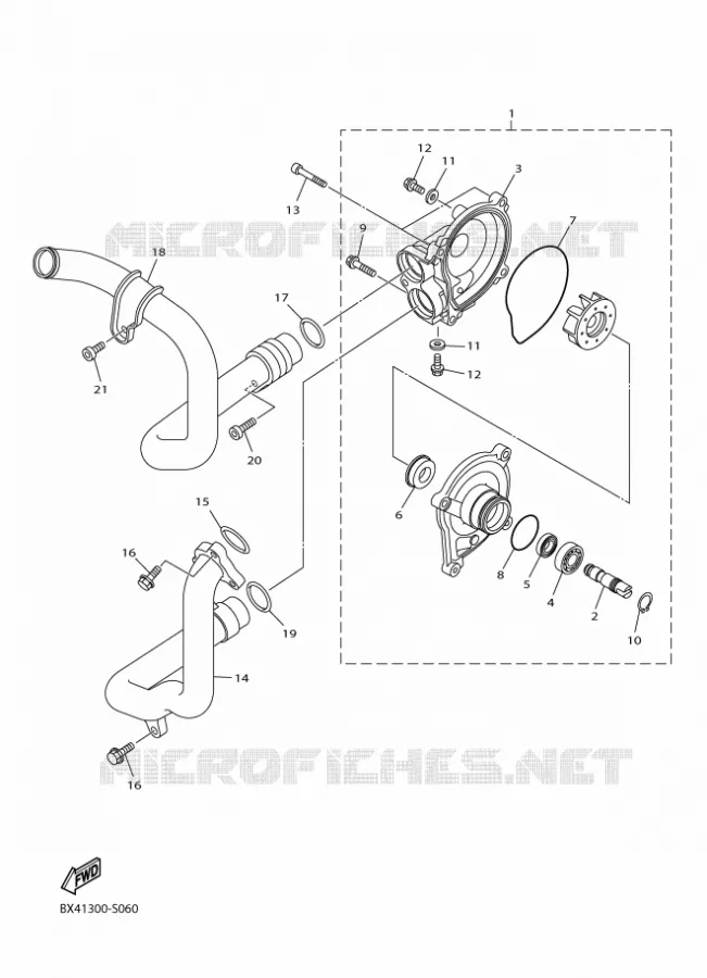 POMPE A EAU / DURITES Yamaha MOTO 1000 2018 R1  YZF-R1