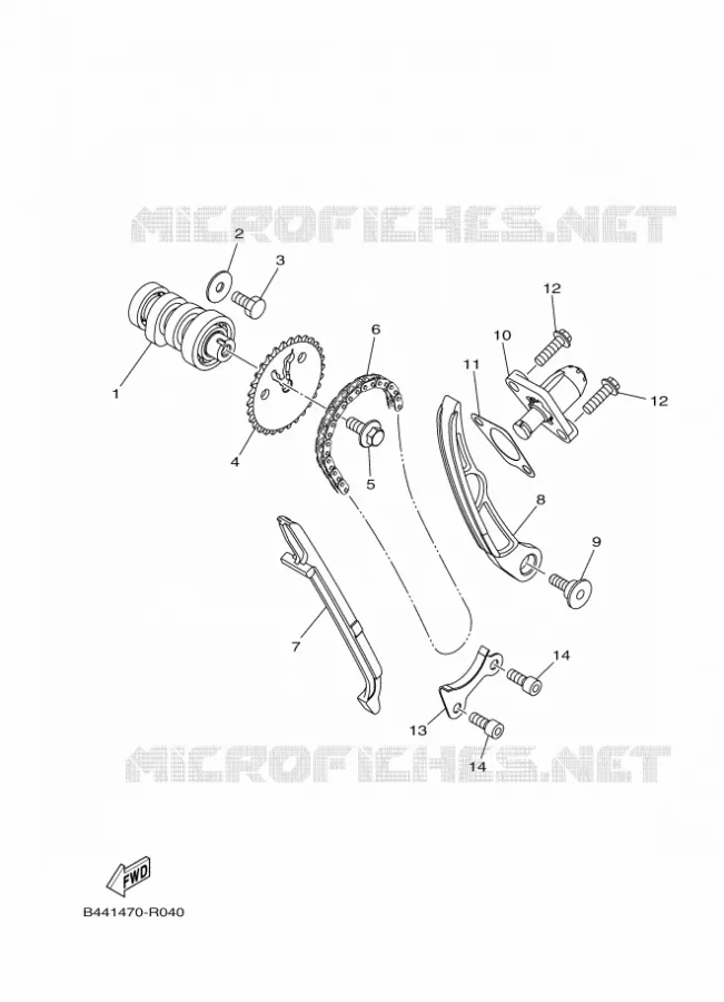 ARBRE A CAMES / CHAINE DE DISTRIBUTION Yamaha MOTO 110 2018 CRUX  YD110D-4