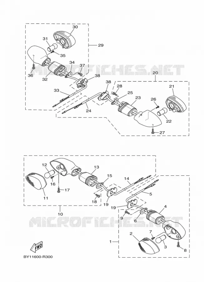 CLIGNOTANT Yamaha MOTO 110 2018 CRUX  YD110D-4