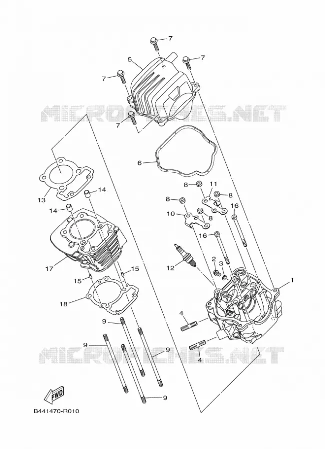 CYLINDRE Yamaha MOTO 110 2018 CRUX  YD110D-4