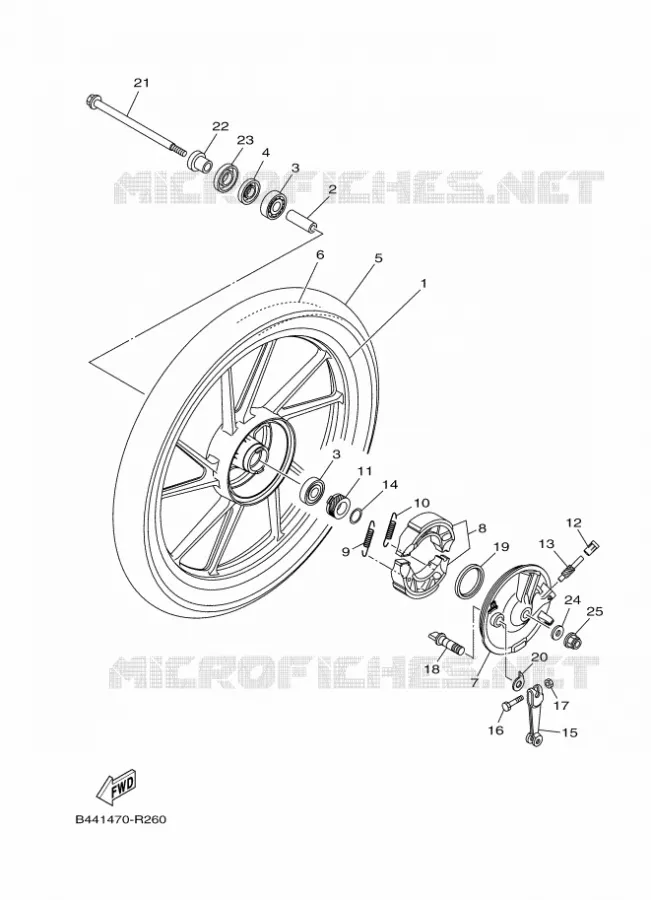 ROUE AVANT Yamaha MOTO 110 2018 CRUX  YD110D-4