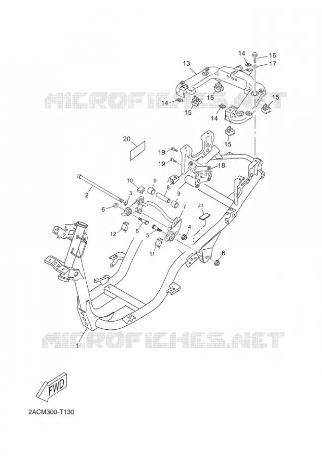 CADRE Yamaha SCOOTER 50 2018 NEOS 4  YN50F
