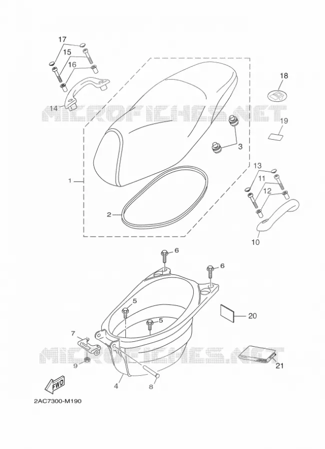 SELLE Yamaha SCOOTER 50 2018 NEOS 4 UBS  YN50FU