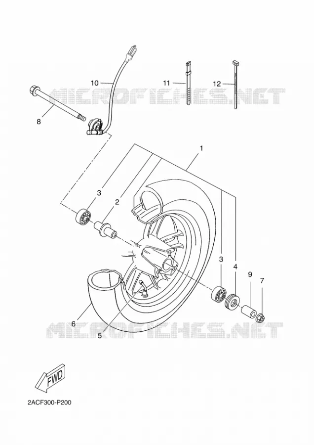 ROUE AVANT Yamaha SCOOTER 50 2018 NEOS 4 UBS  YN50FU