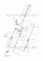 FOURCHE pour Yamaha NEOS 4 UBS (UNIFIED BRAKE SYSTEM) de 2018