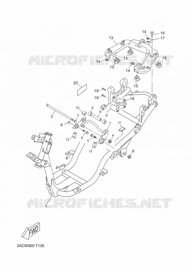CADRE Yamaha SCOOTER 50 2018 NEOS 4 UBS  YN50FU