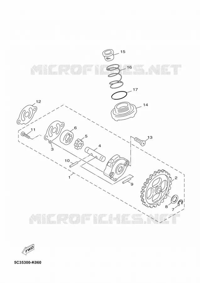 POMPE A HUILE Yamaha SCOOTER 50 2018 NEOS 4 UBS  YN50FU