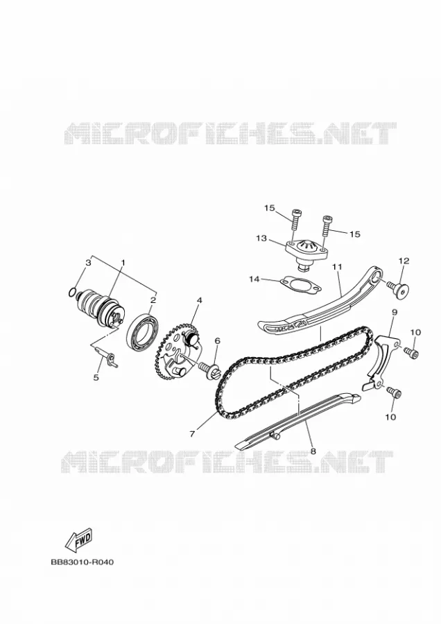 ARBRE A CAMES / CHAINE DE DISTRIBUTION Yamaha SCOOTER 155 2018 TRICITY  MWS150-A