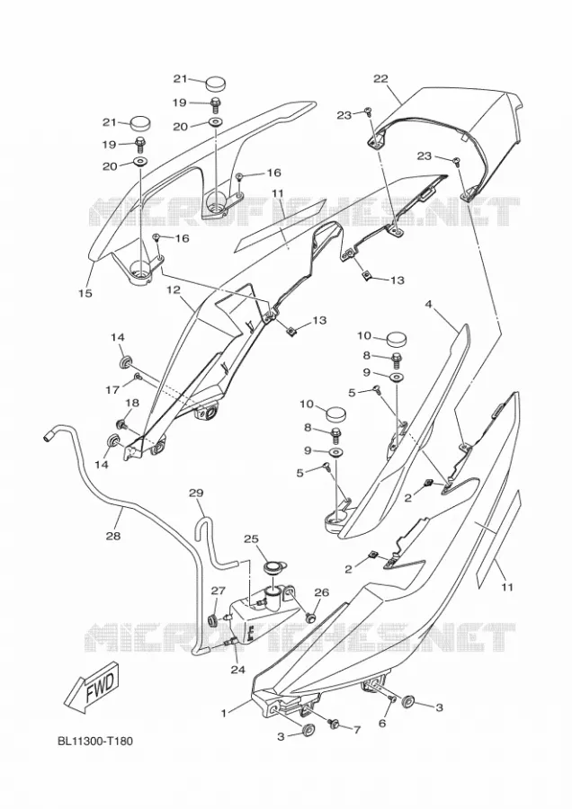 COUVERCLE LATERAL Yamaha SCOOTER 400 2018 XMAX  YP400RA