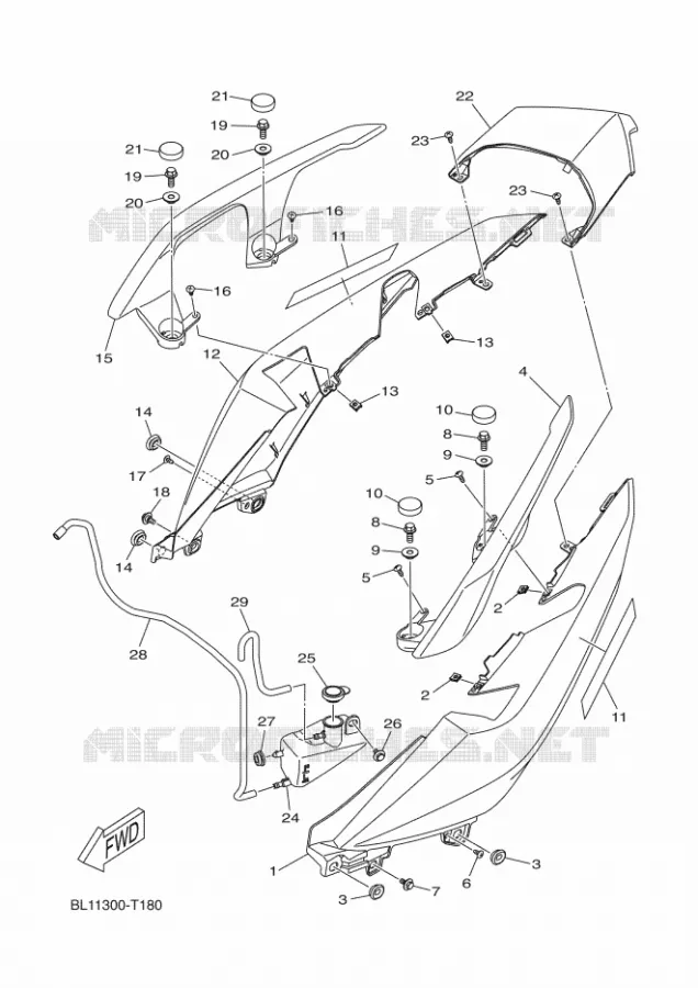 COUVERCLE LATERAL Yamaha SCOOTER 125 2018 XMAX  YP125RA
