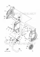 RADIATEUR / DURITES pour Yamaha TRICITY 125 ABS de 2018
