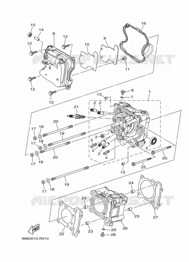 CULASSE Yamaha SCOOTER 125 2018 TRICITY  MWS125-C