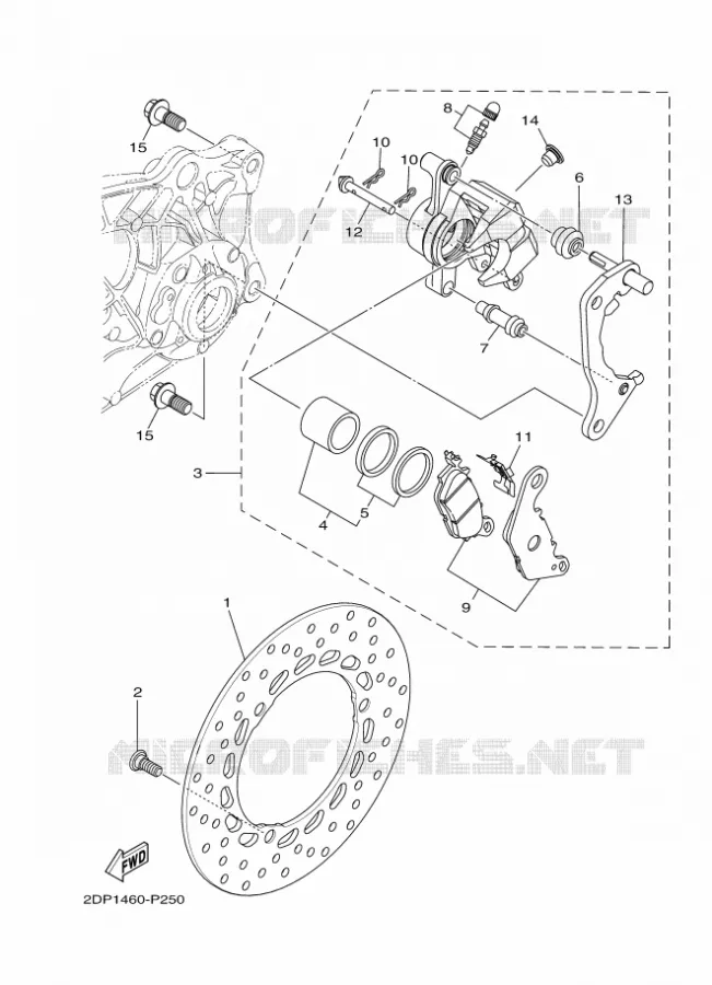ETRIER DE FREIN ARRIERE Yamaha SCOOTER 125 2018 MBK TRYPTIK  MWS125-C