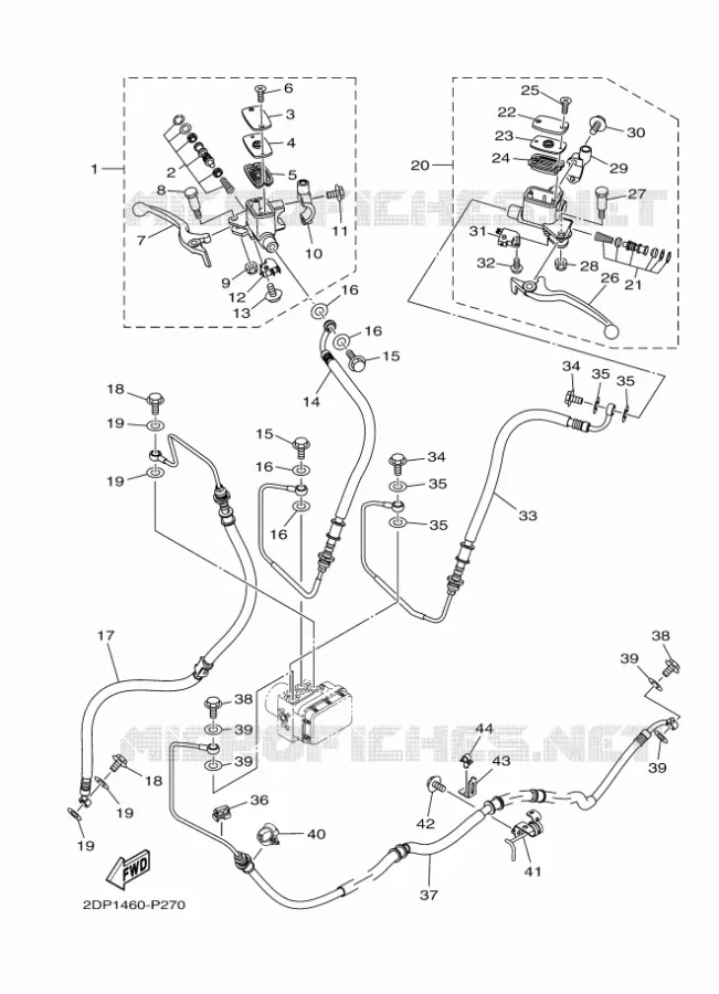 MAITRE CYLINDRE AVANT Yamaha SCOOTER 125 2018 NMAX  GPD125-A