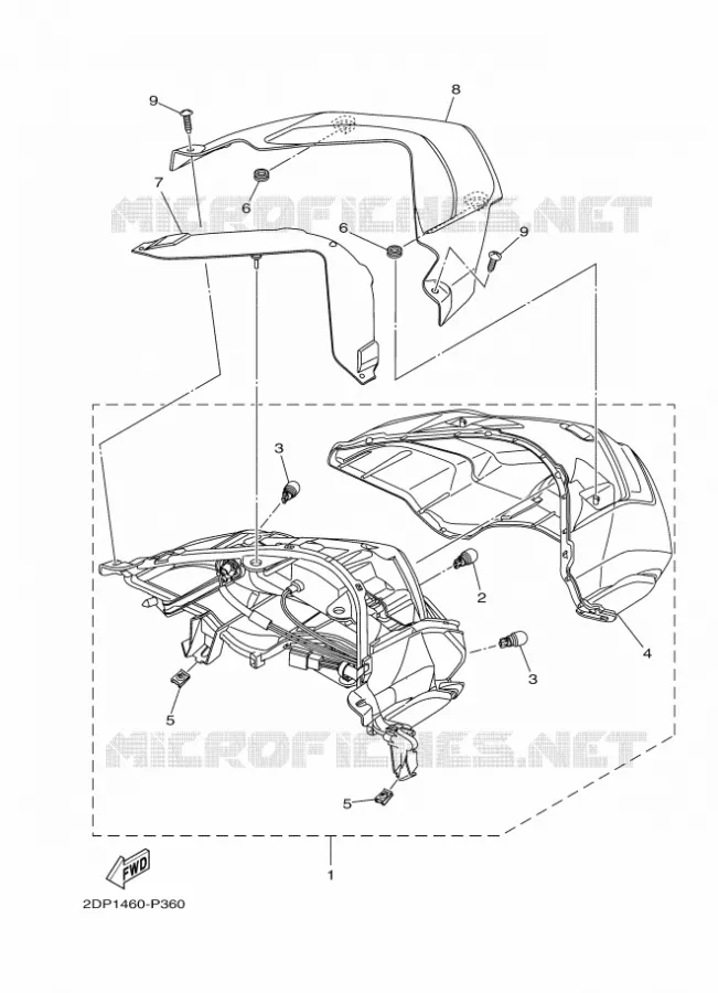 FEU ARRIERE Yamaha SCOOTER 150 2018 NMAX  GPD150-A