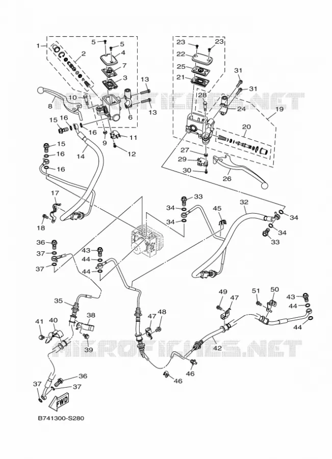 MAITRE CYLINDRE DE FREIN  Yamaha SCOOTER 300 2018 XMAX  CZD300-A