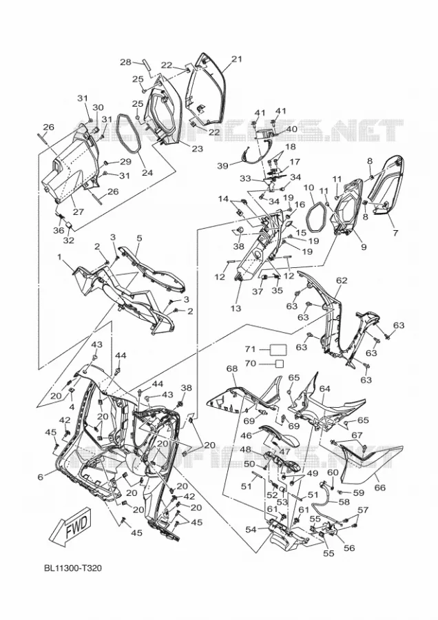 PROTEGE JAMBES Yamaha SCOOTER 300 2018 XMAX  CZD300-A