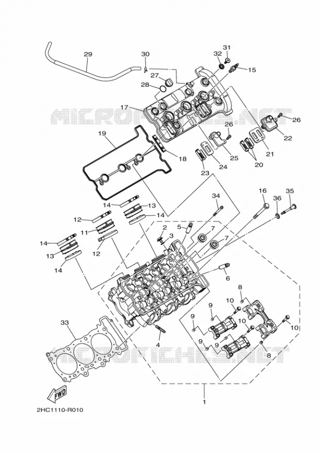 CYLINDRE Yamaha SIDE BY SIDE 1000 2018 YXZ  YXZ10YMSJ