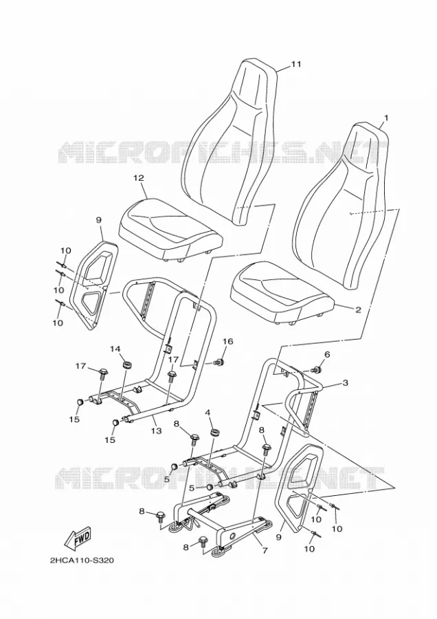 SELLE Yamaha SIDE BY SIDE 1000 2018 YXZ  YXZ10YMXJ