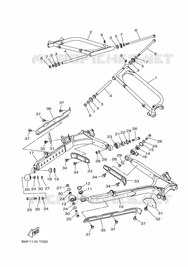 BRAS OSCILLANT  Yamaha SIDE BY SIDE 1000 2018 YXZ  YXZ10YESJ