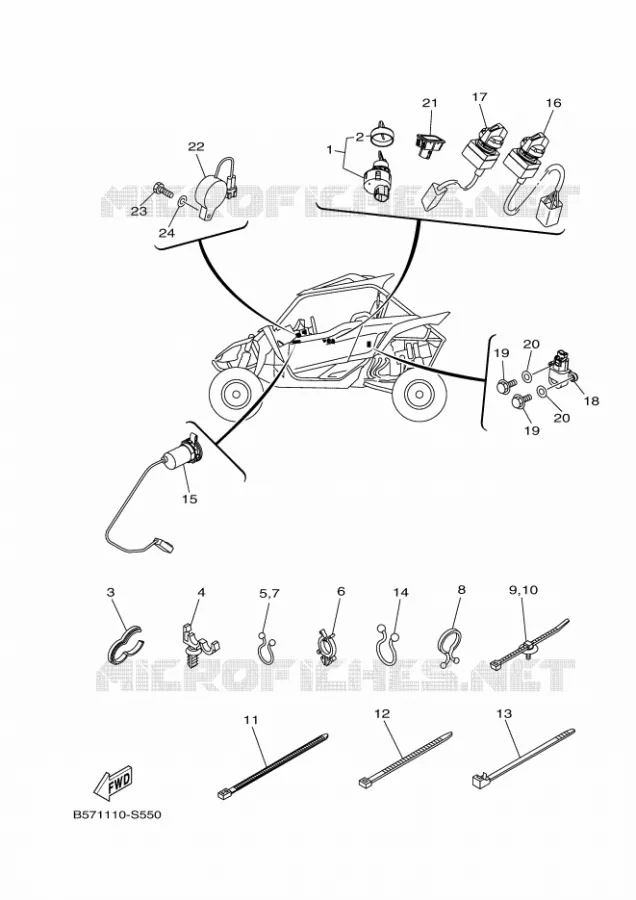 ELECTRIQUE 3 Yamaha SIDE BY SIDE 1000 2018 YXZ  YXZ10YESJ