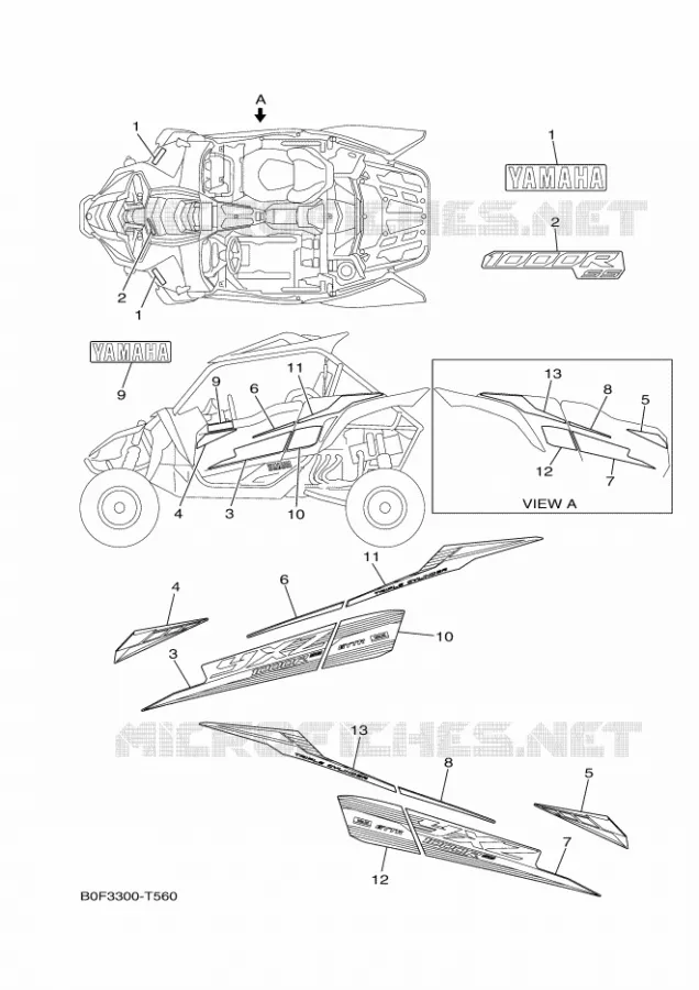 EMBLEME Yamaha SIDE BY SIDE 1000 2018 YXZ  YXZ10YESJ