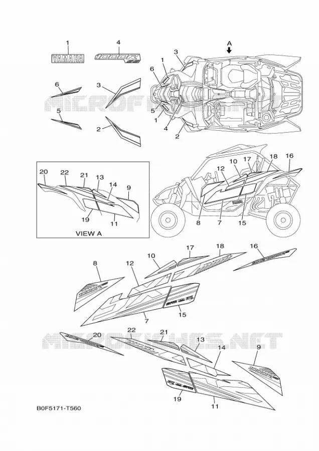 EMBLEME Yamaha SIDE BY SIDE 1000 2018 YXZ  YXZ10YESJ