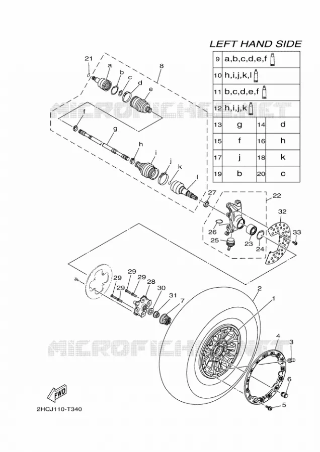 ROUE AVANT Yamaha SIDE BY SIDE 1000 2018 YXZ  YXZ10YESJ