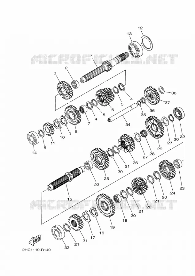 TRANSMISSION Yamaha SIDE BY SIDE 1000 2018 YXZ  YXZ10YESJ