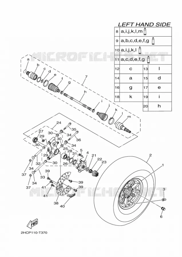 ROUE ARRIERE Yamaha SIDE BY SIDE 1000 2018 YXZ  YXZ10YEXJ