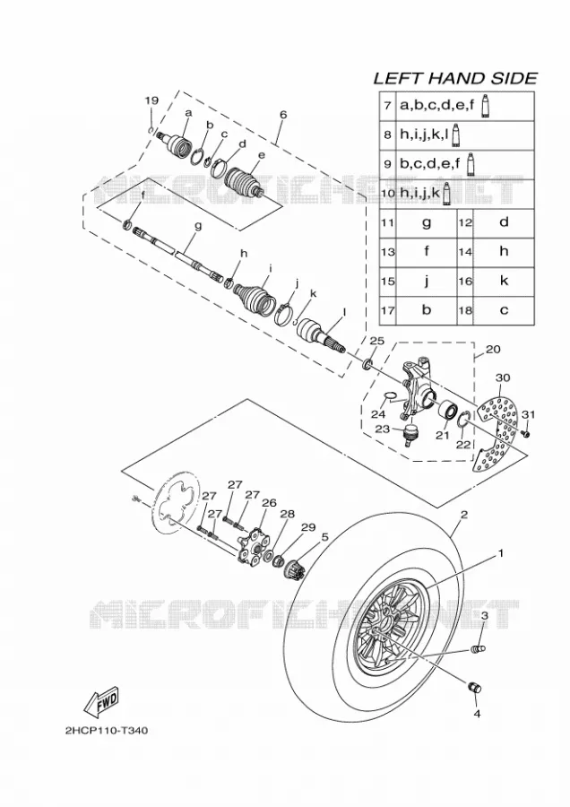 ROUE AVANT Yamaha SIDE BY SIDE 1000 2018 YXZ  YXZ10YEXJ