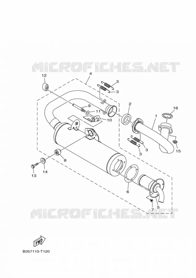 ECHAPPEMENT Yamaha SIDE BY SIDE 700 2018 WOLVERINE  YXE700E