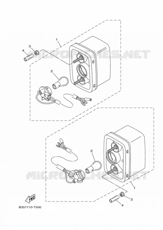 FEU ARRIERE Yamaha SIDE BY SIDE 700 2018 WOLVERINE  YXE700E